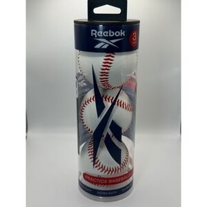 Reebok Practice Baseballs 3 Pk Official Size Weight White Extra Duty RNS102-WHT